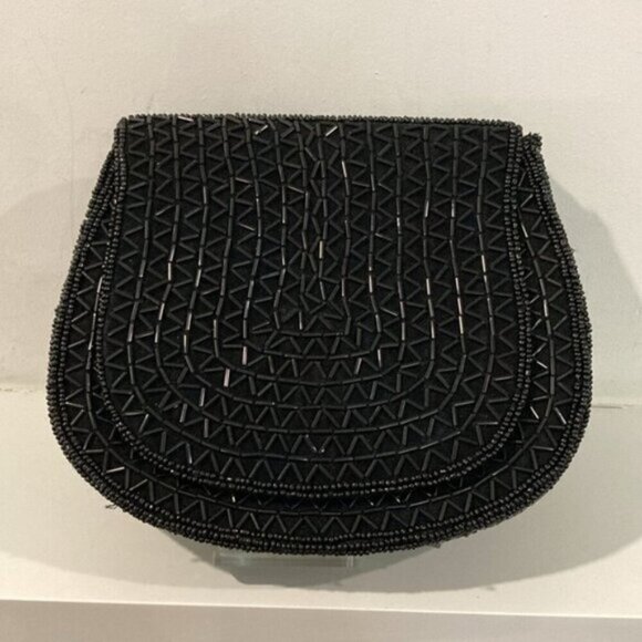 Black Beaded Clutch - Picture 2 of 12